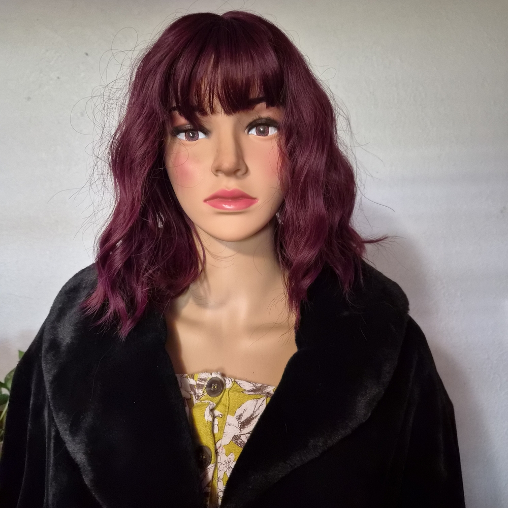 Elegant Burgundy Wig for Women